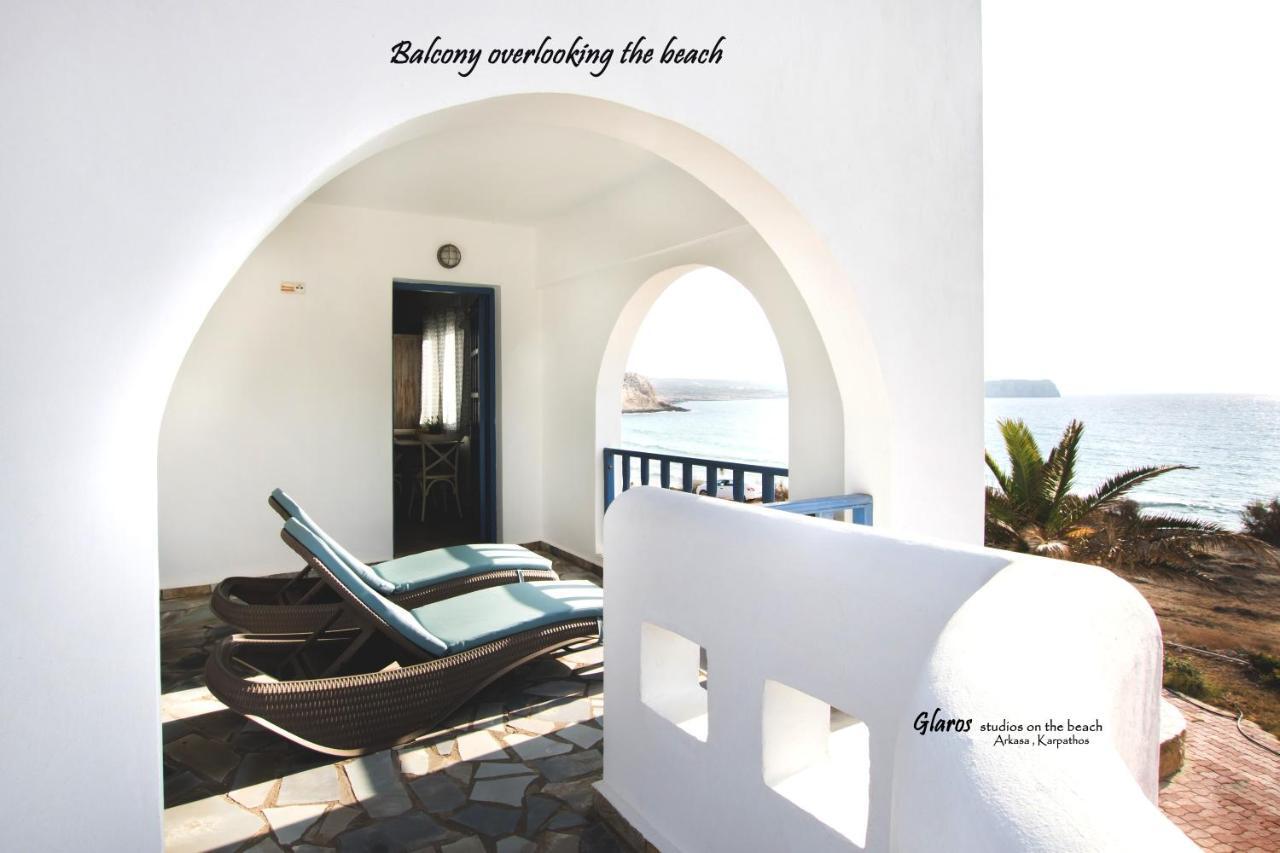 알카사 Glaros Luxury Studio On The Beach 아파트 외부 사진