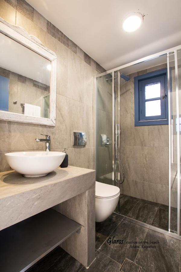알카사 Glaros Luxury Studio On The Beach 아파트 외부 사진