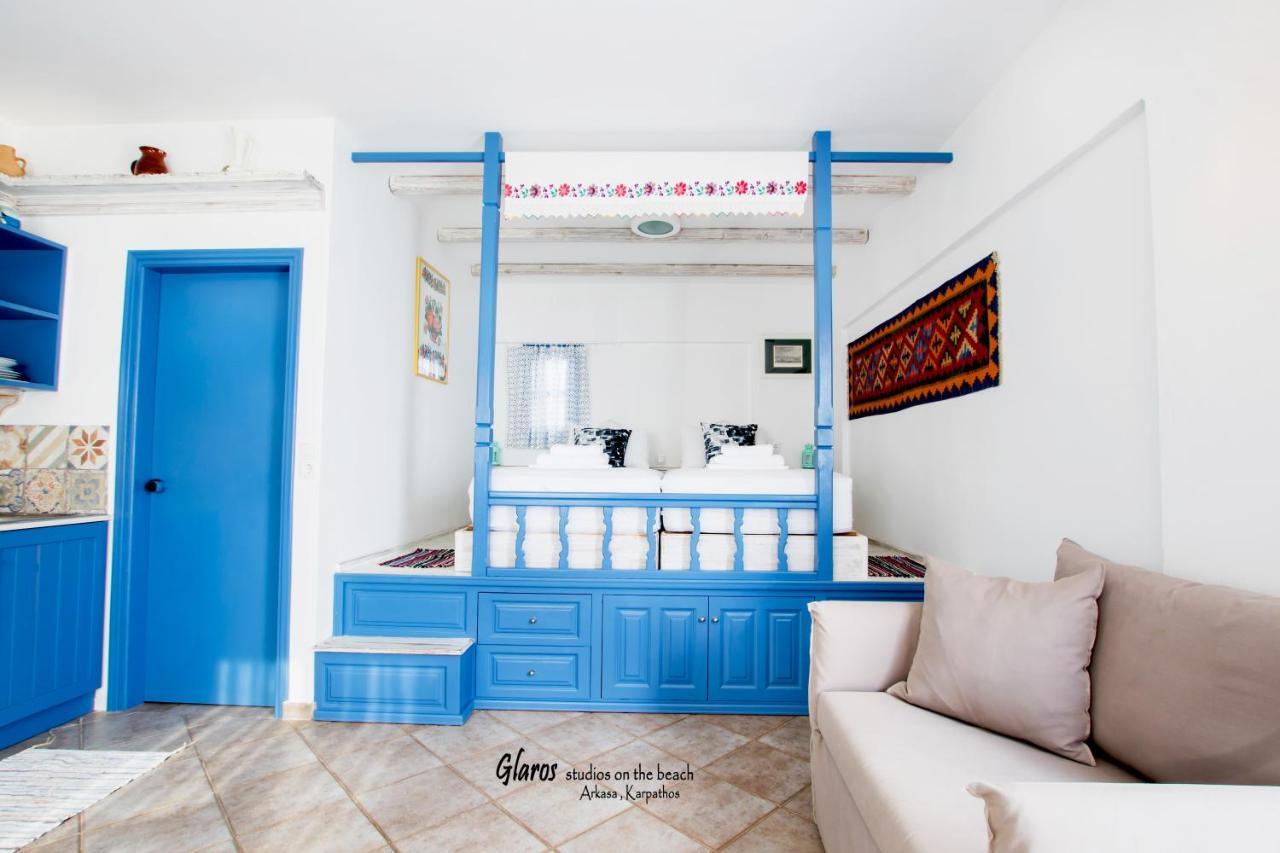 알카사 Glaros Luxury Studio On The Beach 아파트 외부 사진